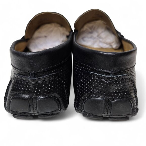 Mercanti Fiorentini Relax Driving Loafers Men's Black Perforated MF-3601 10M - Picture 5 of 8